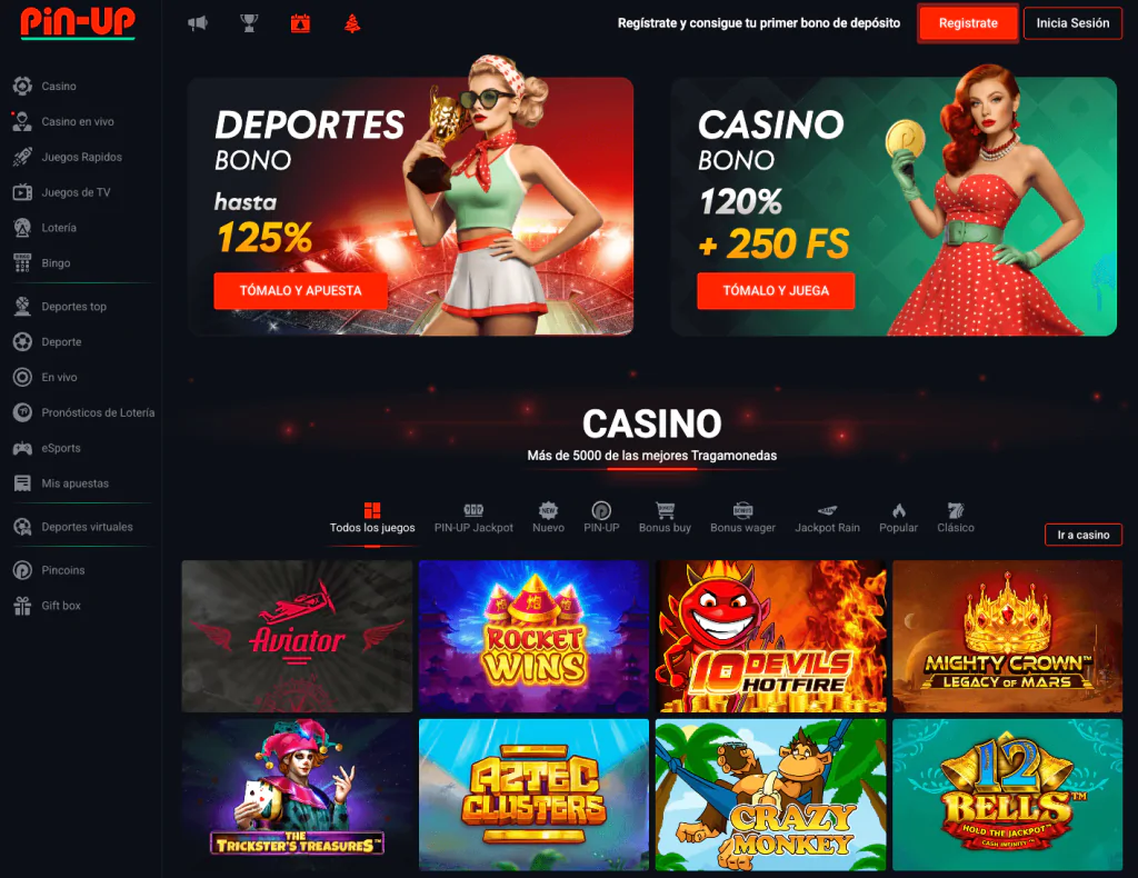 sitio web oficial de Pin Up